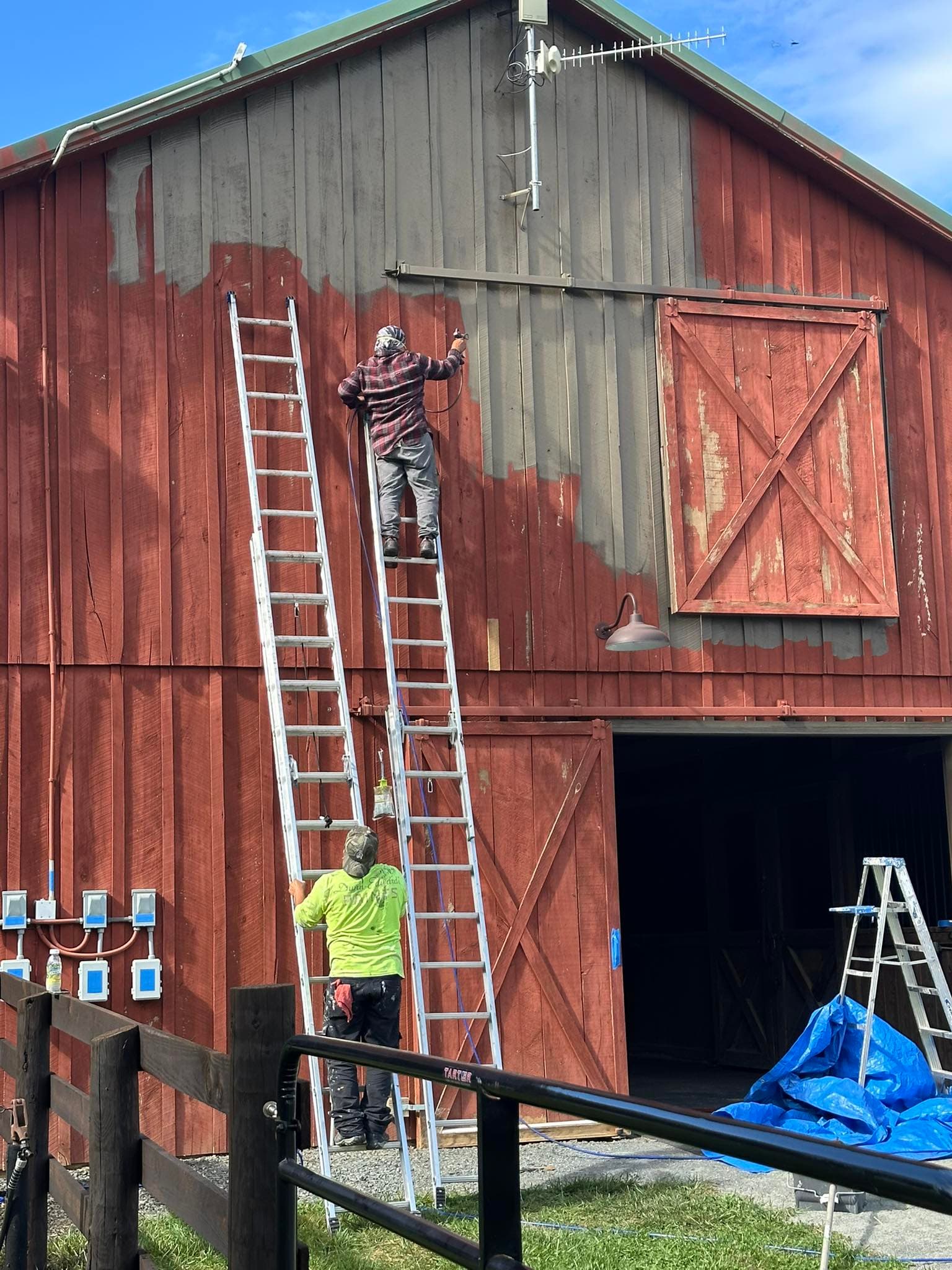 Barn restoration and painting