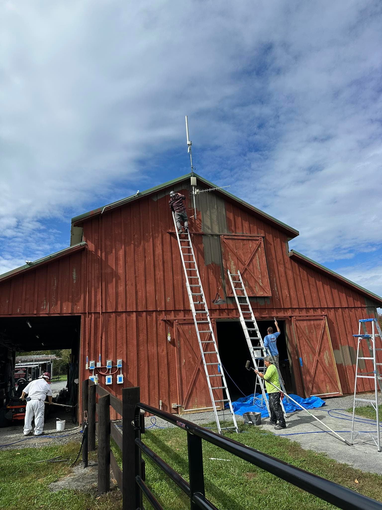 Historic barn restoration project