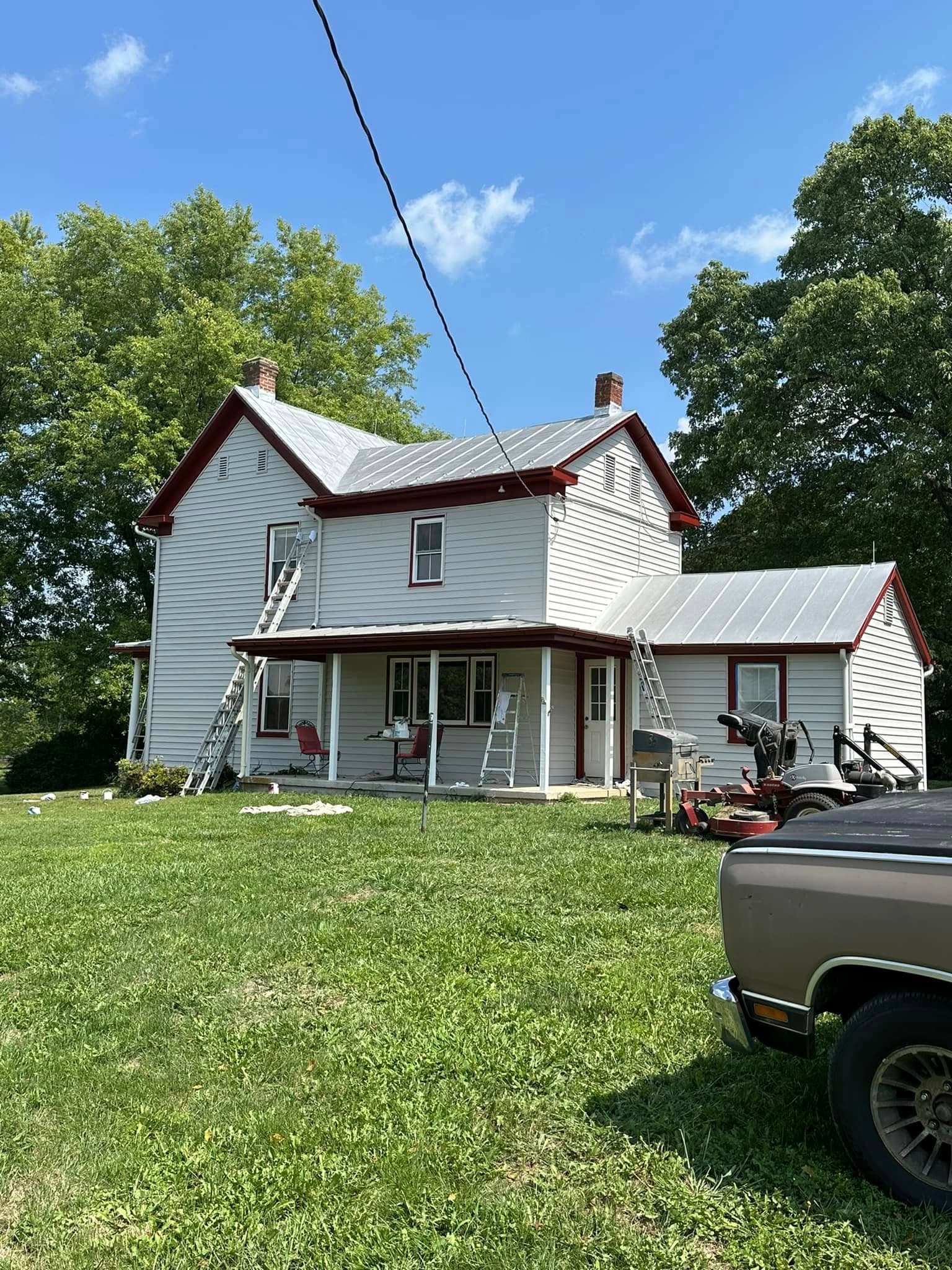 Farmhouse restoration painting