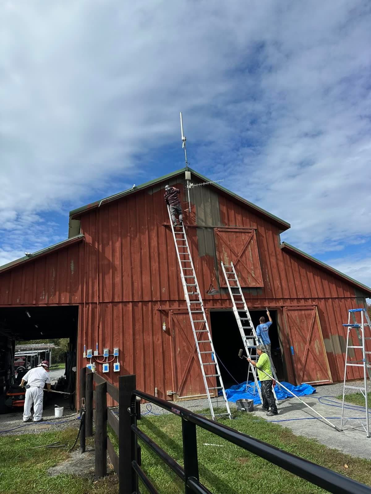 Historic barn restoration project